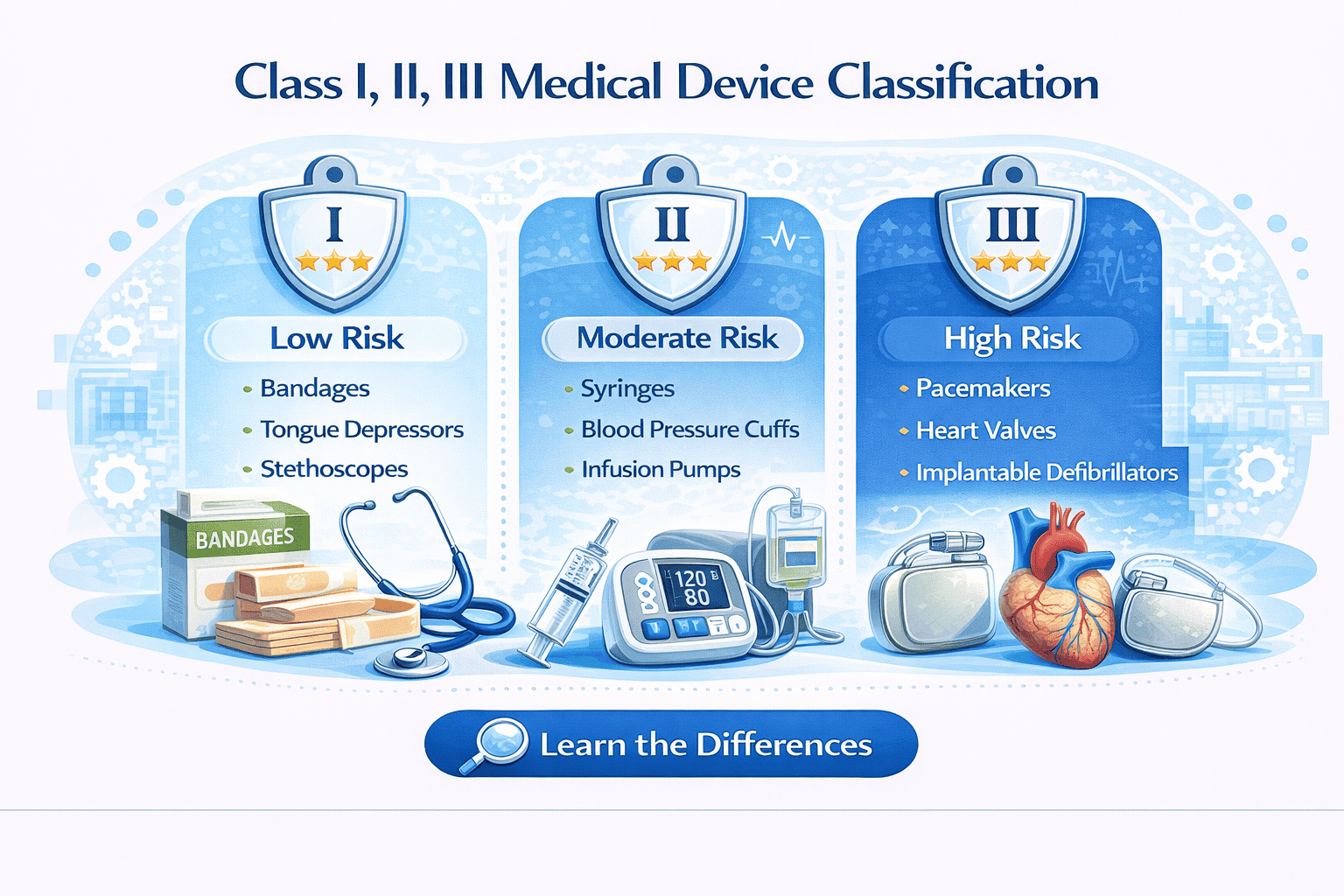 Class I, II, III Medical Device Classification