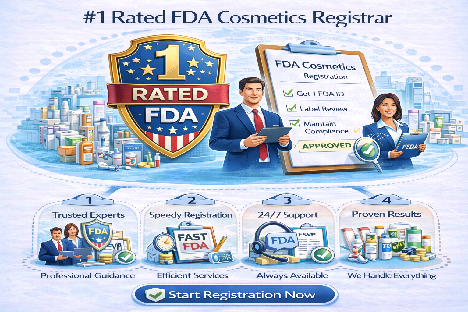 #1 Rated FDA Cosmetics Registrar | MoCRA Compliance Experts