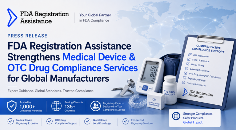 FDA Registration Assistance Expands Device & OTC Support